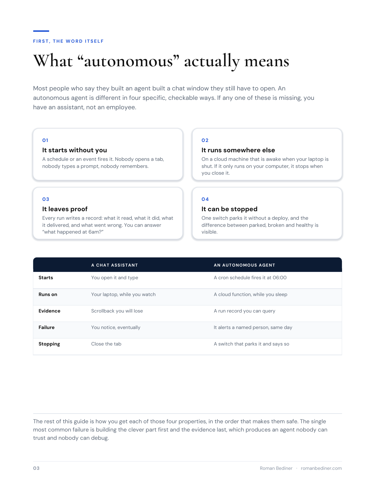 What makes an autonomous agent preview