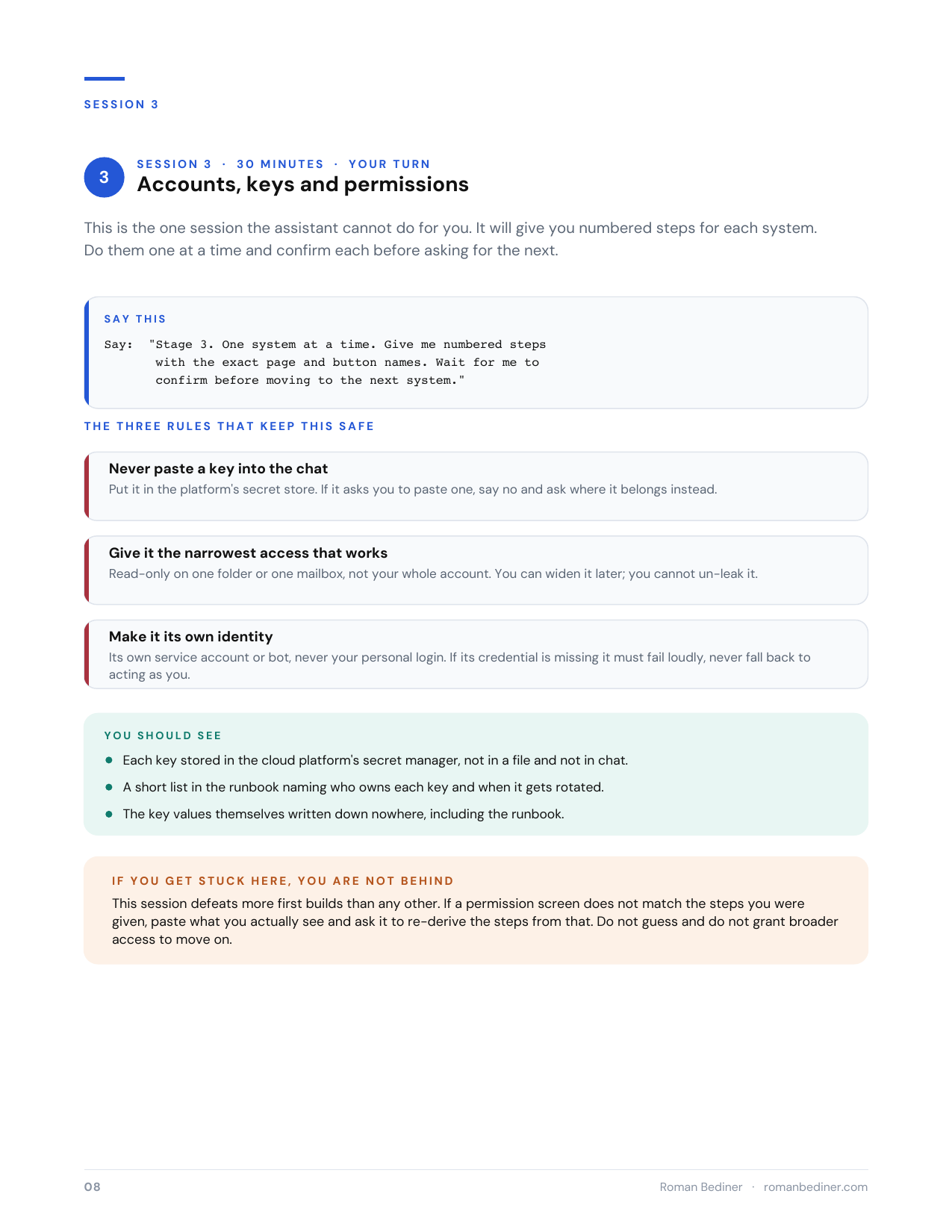 Accounts and permissions setup preview