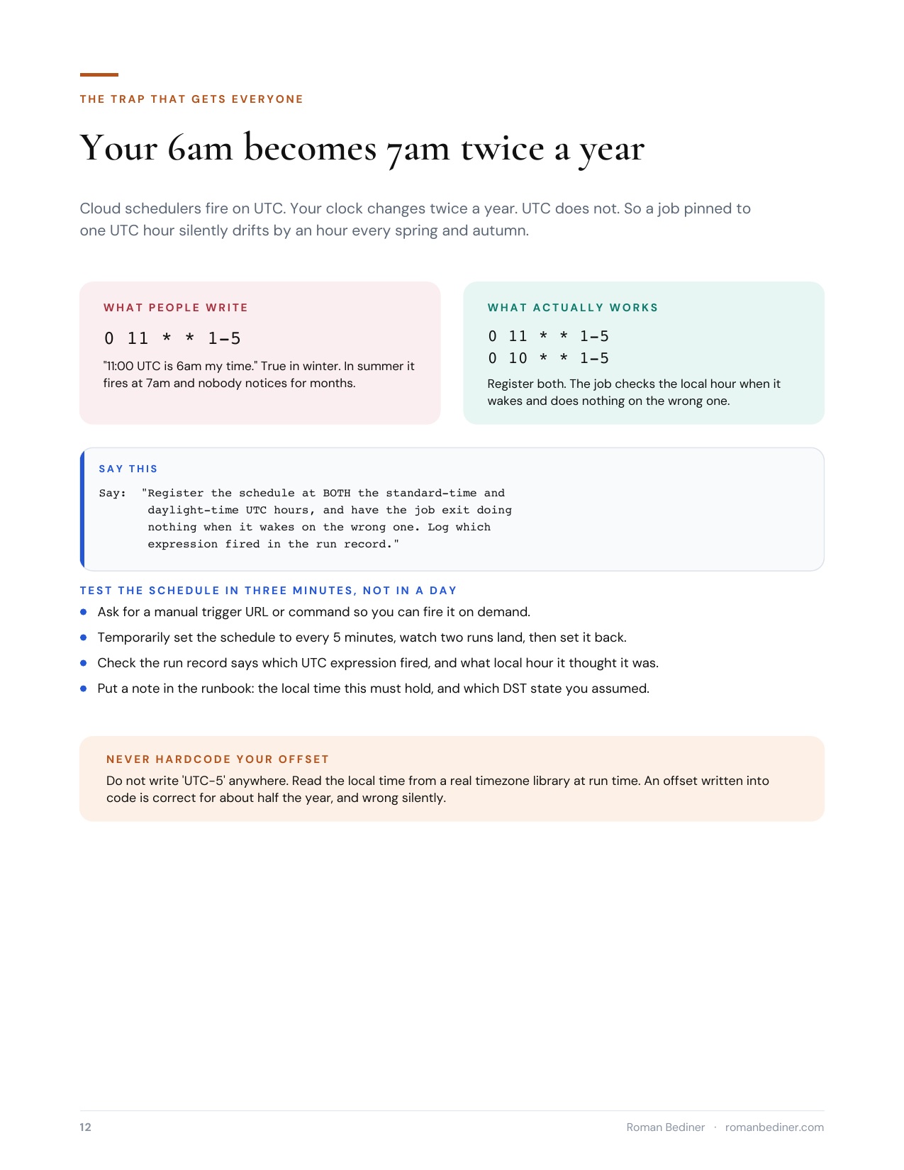 Daylight saving time scheduling preview
