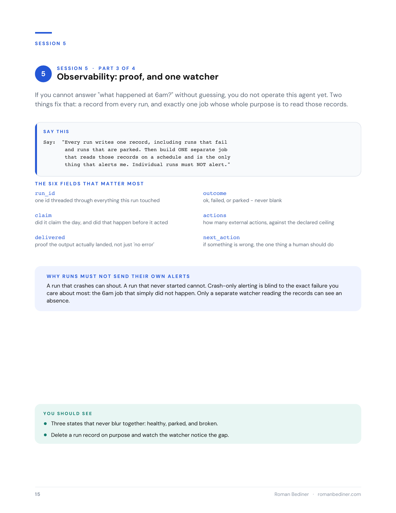 Observability and run ledger preview