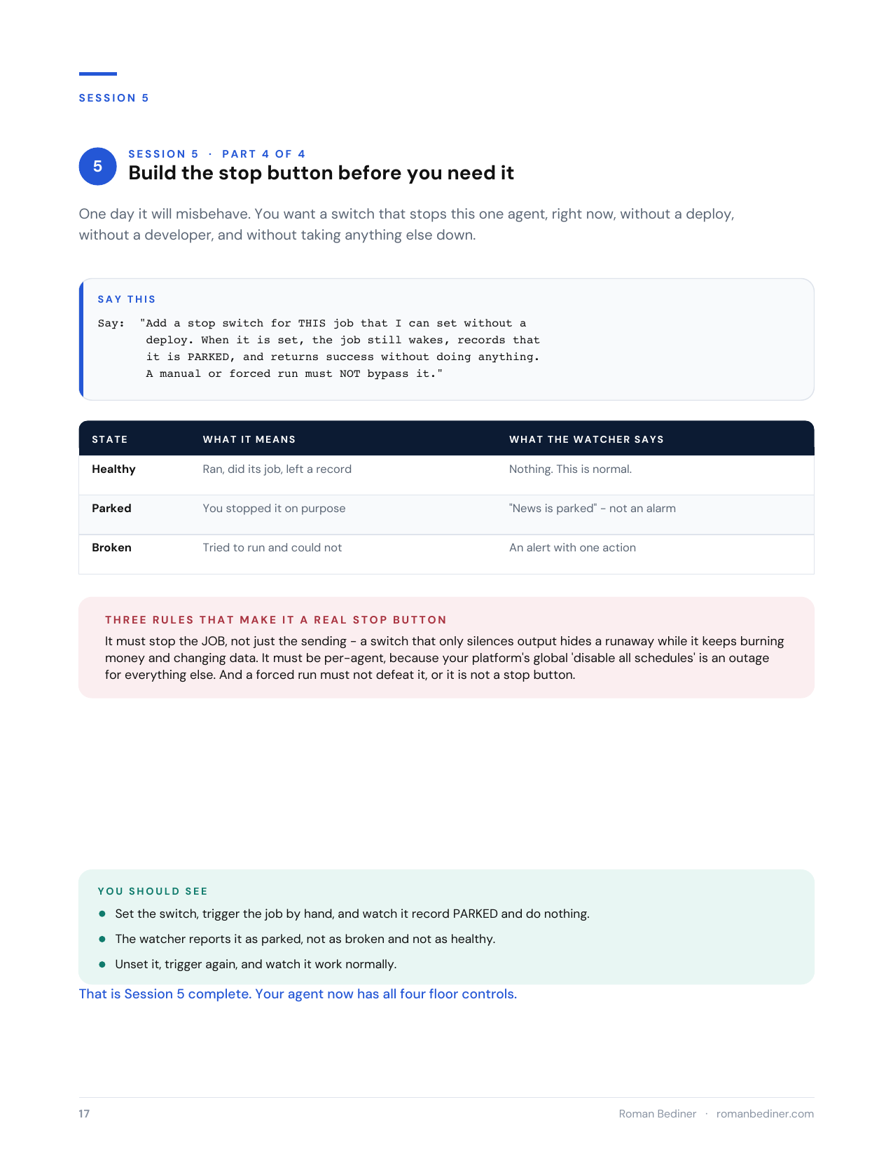 Per-agent stop button preview