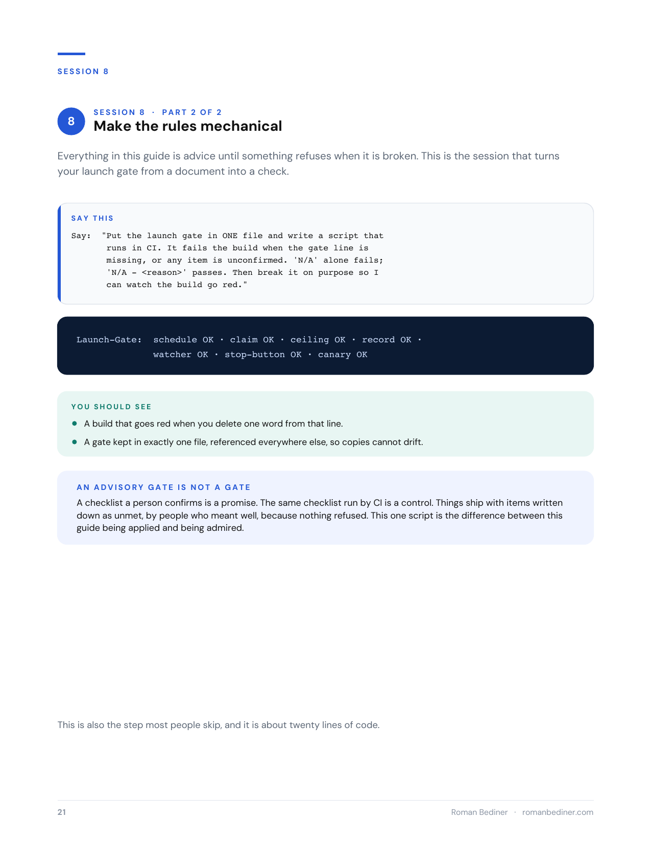 CI launch gate preview