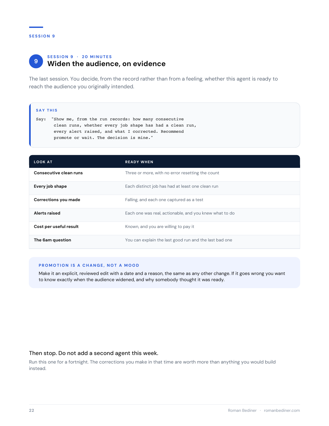 Evidence-based promotion preview